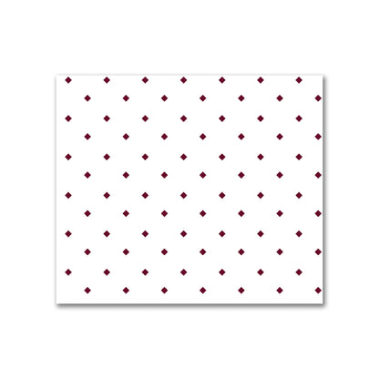 Off-White Cotton Canvas Fabric with Burgundy Red Diamonds, FACC-1281-101