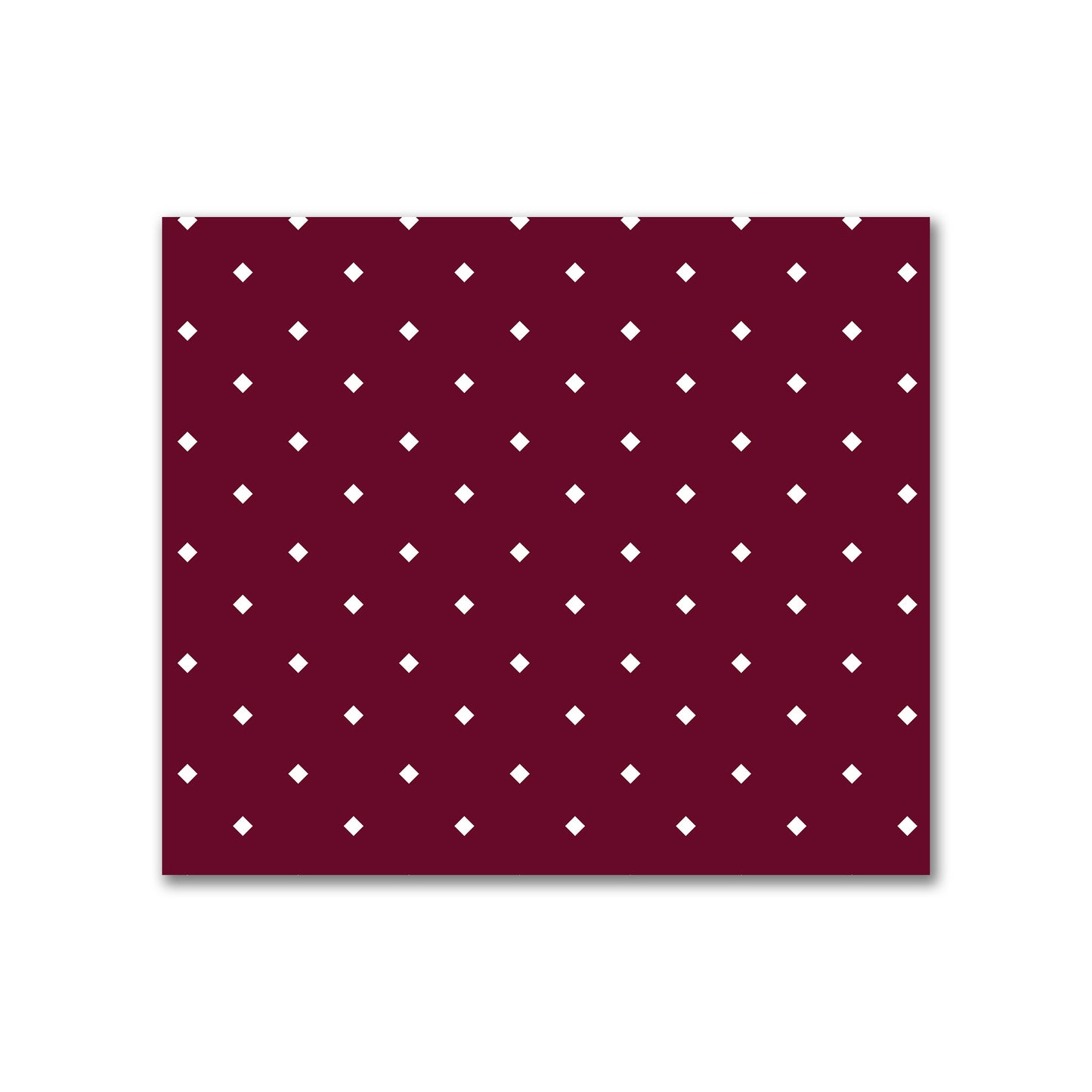 Cotton Canvas Fabric with Off-White Diamonds on Burgundy Red, FACC-1281-102