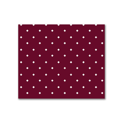 Cotton Canvas Fabric with Off-White Diamonds on Burgundy Red, FACC-1281-102