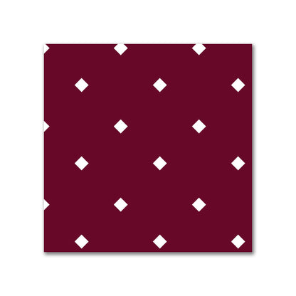 Cotton Canvas Fabric with Off-White Diamonds on Burgundy Red, FACC-1281-102