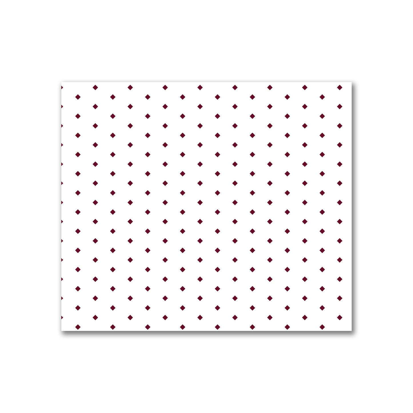 Off-White Cotton Canvas Fabric with Fine Burgundy Red Diamonds, FACC-1281-111
