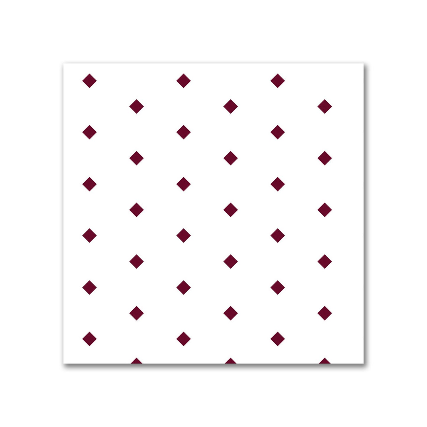 Off-White Cotton Canvas Fabric with Fine Burgundy Red Diamonds, FACC-1281-111