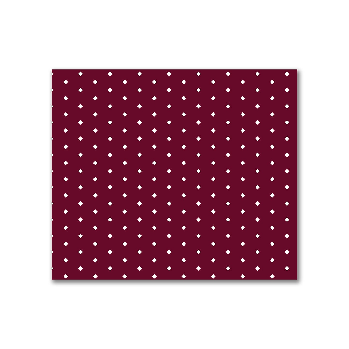 Cotton Canvas Fabric with Fine Off-White Diamonds on Burgundy Red, FACC-1281-112