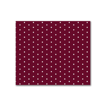 Cotton Canvas Fabric with Fine Off-White Diamonds on Burgundy Red, FACC-1281-112