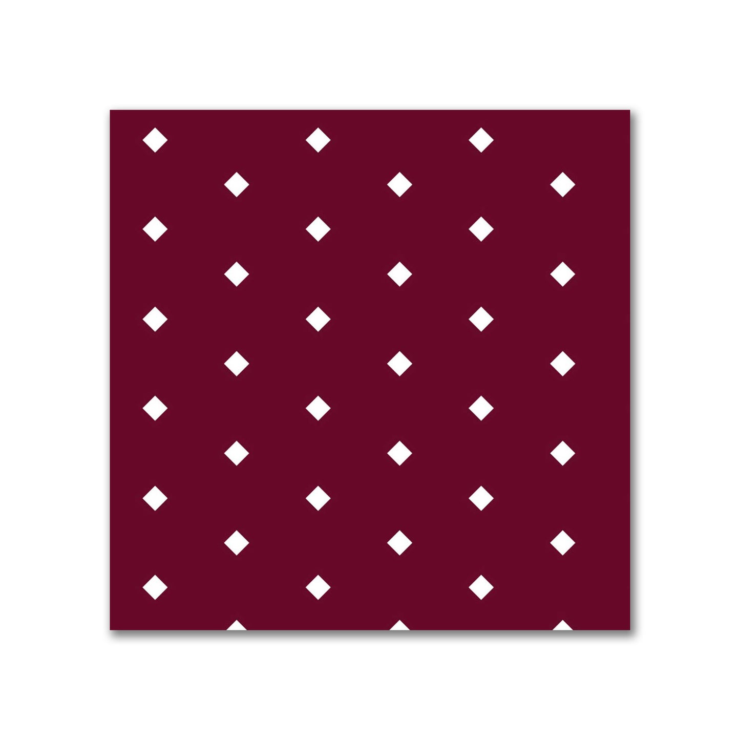 Cotton Canvas Fabric with Fine Off-White Diamonds on Burgundy Red, FACC-1281-112