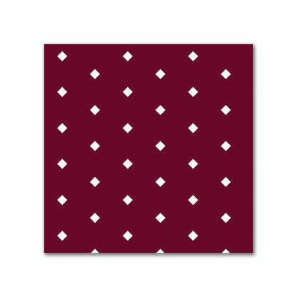 Cotton Canvas Fabric with Fine Off-White Diamonds on Burgundy Red, FACC-1281-112