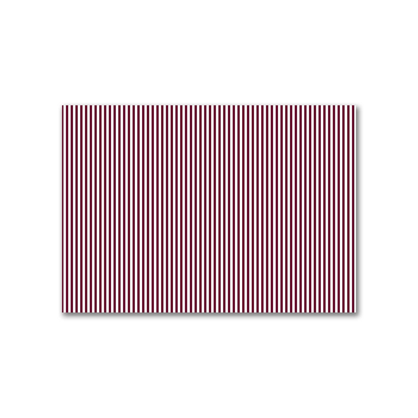 Off-White Cotton Canvas Fabric with Thin Burgundy Red Bars, FACC-1281-241