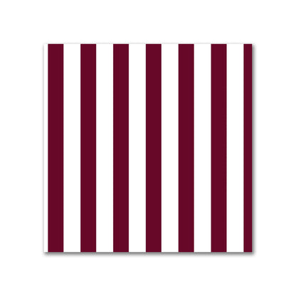 Off-White Cotton Canvas Fabric with Thin Burgundy Red Bars, FACC-1281-241