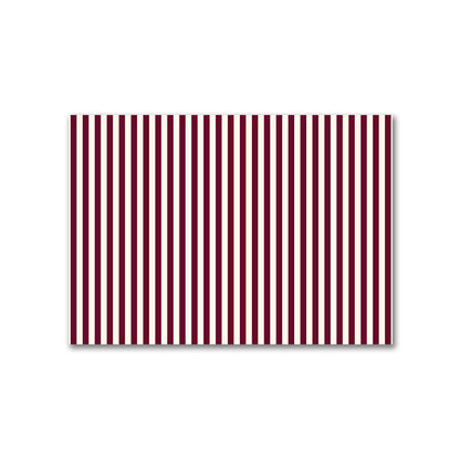 Cotton Canvas Fabric with Burgundy Red Bars on Pale Cream, FACC-1283-051