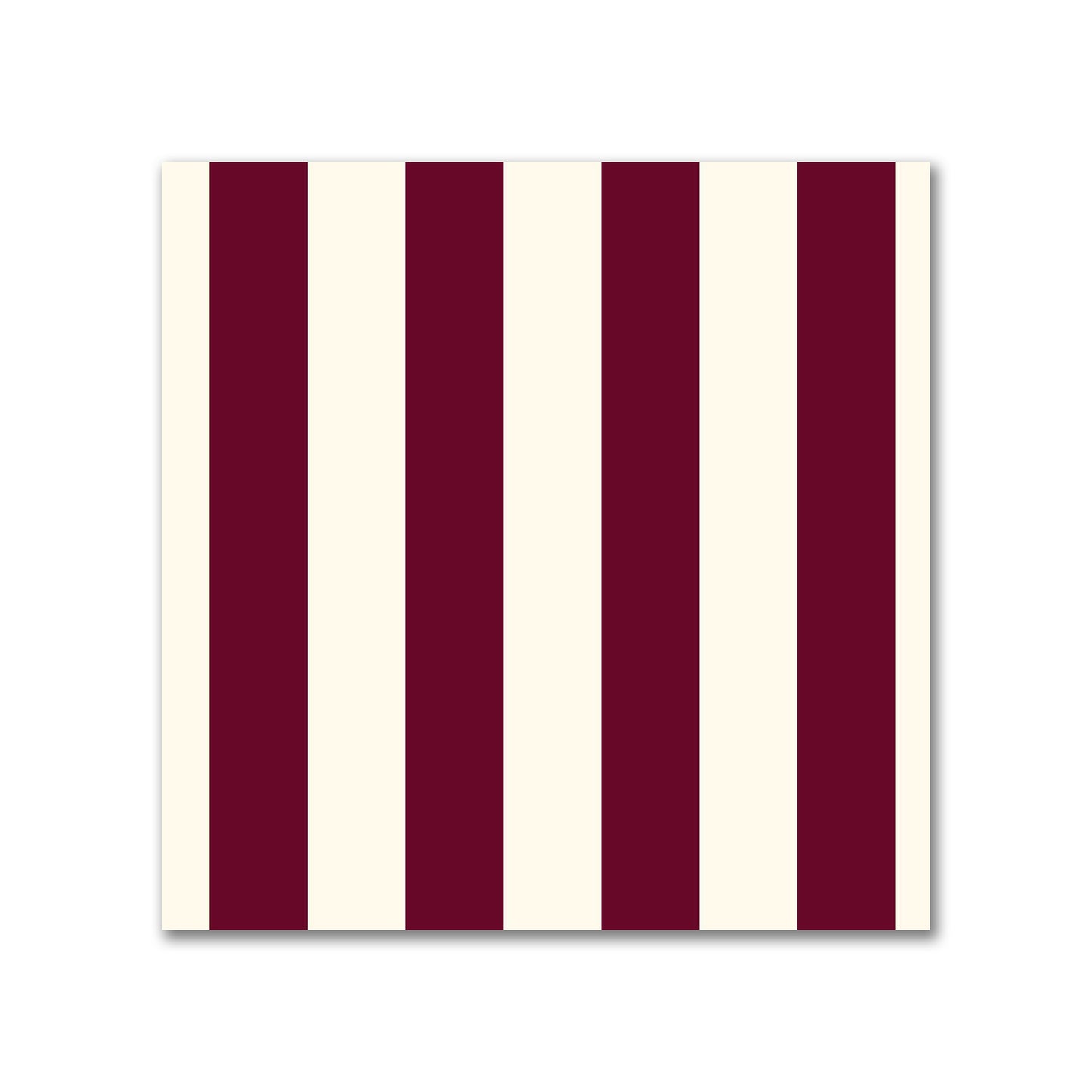 Cotton Canvas Fabric with Burgundy Red Bars on Pale Cream, FACC-1283-051