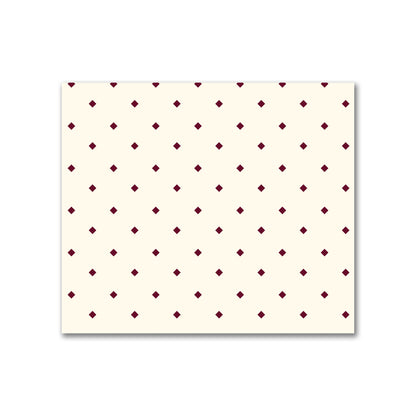 Cotton Canvas Fabric with Burgundy Red Diamonds on Pale Cream, FACC-1283-101