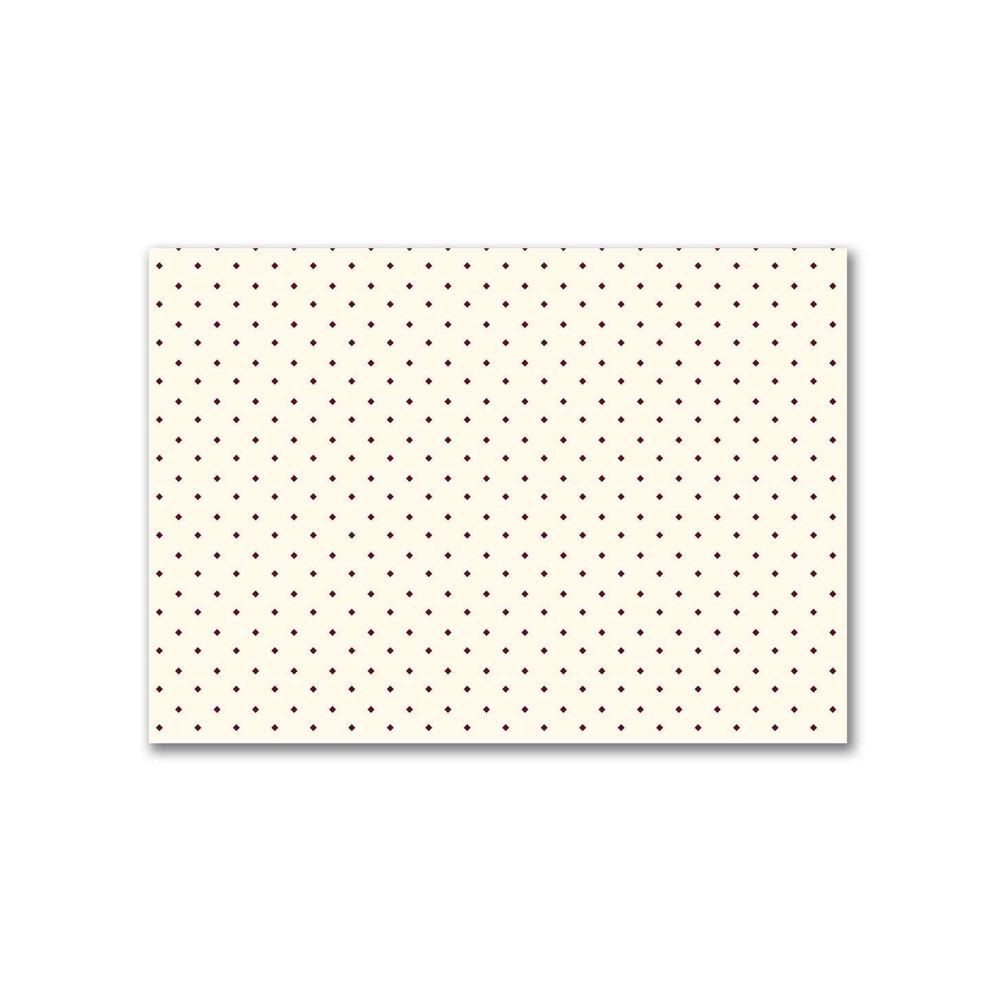 Cotton Canvas Fabric with Burgundy Red Diamonds on Pale Cream, FACC-1283-101