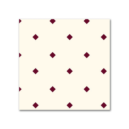 Cotton Canvas Fabric with Burgundy Red Diamonds on Pale Cream, FACC-1283-101