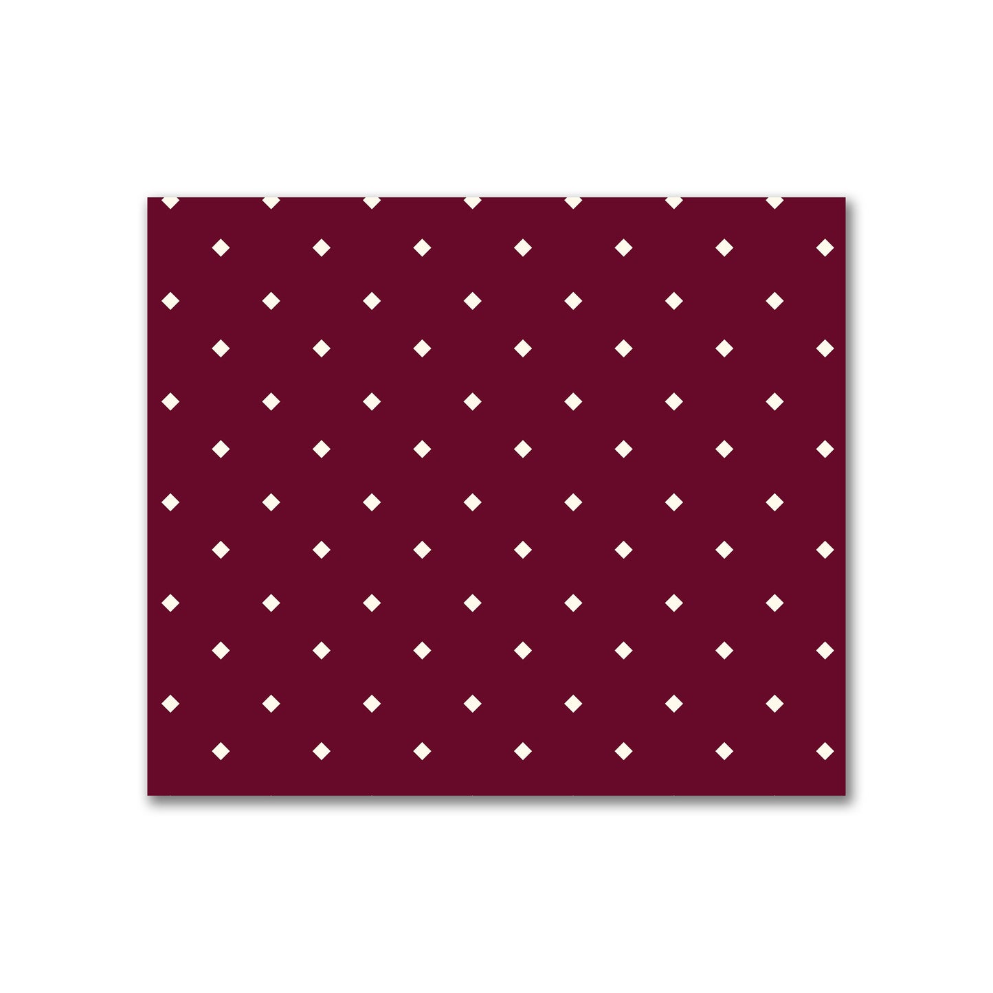 Cotton Canvas Fabric with Pale Cream Diamonds on Burgundy Red, FACC-1283-102
