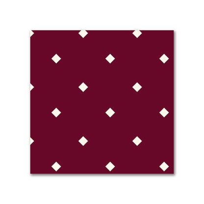 Cotton Canvas Fabric with Pale Cream Diamonds on Burgundy Red, FACC-1283-102