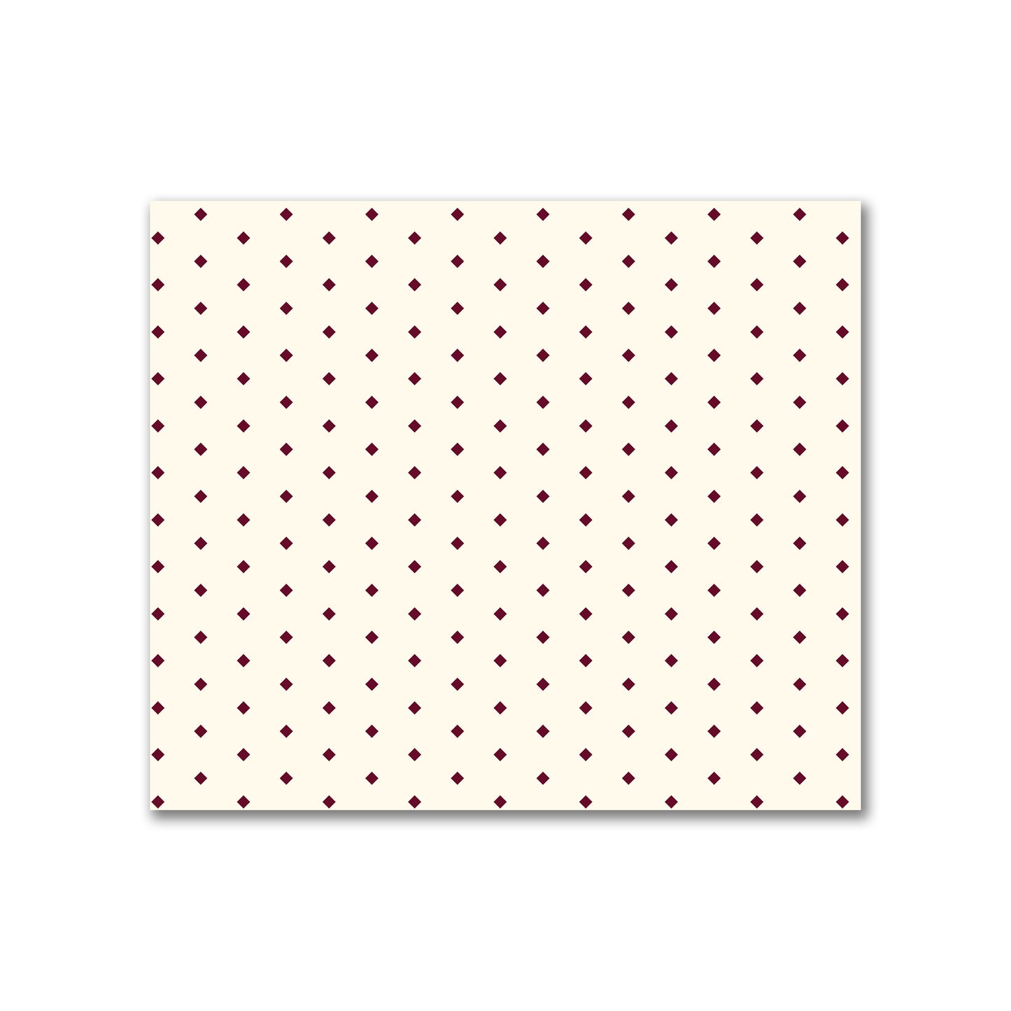 Cotton Canvas Fabric with Fine Burgundy Red Diamonds on Pale Cream, FACC-1283-111