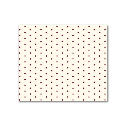 Cotton Canvas Fabric with Fine Burgundy Red Diamonds on Pale Cream, FACC-1283-111