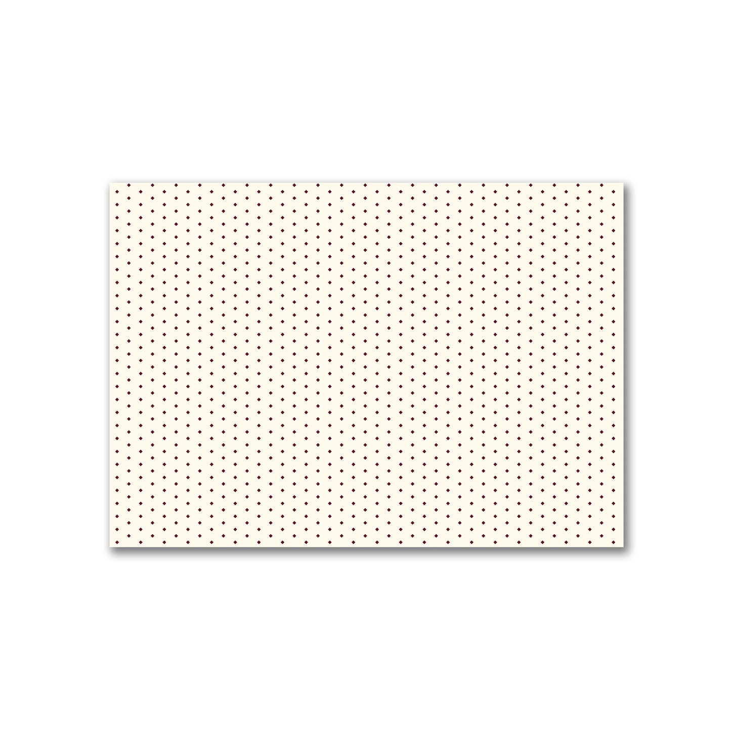 Cotton Canvas Fabric with Fine Burgundy Red Diamonds on Pale Cream, FACC-1283-111