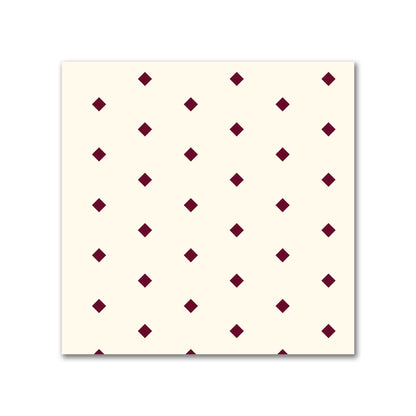 Cotton Canvas Fabric with Fine Burgundy Red Diamonds on Pale Cream, FACC-1283-111
