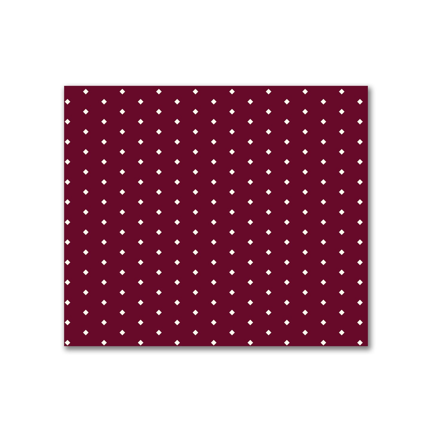 Cotton Canvas Fabric with Fine Pale Cream Diamonds on Burgundy Red, FACC-1283-112