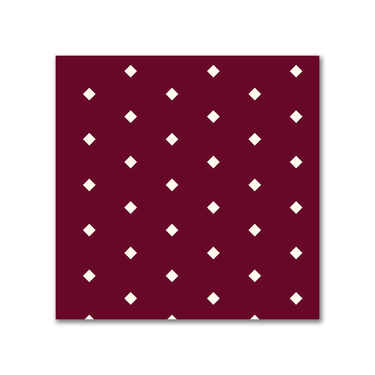 Cotton Canvas Fabric with Fine Pale Cream Diamonds on Burgundy Red, FACC-1283-112