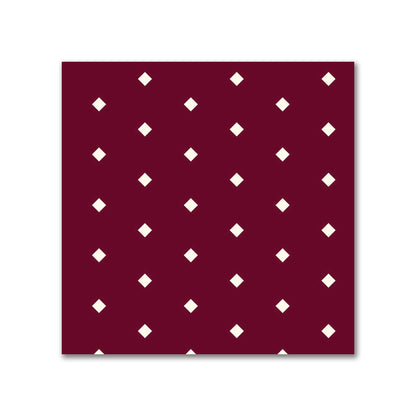 Cotton Canvas Fabric with Fine Pale Cream Diamonds on Burgundy Red, FACC-1283-112