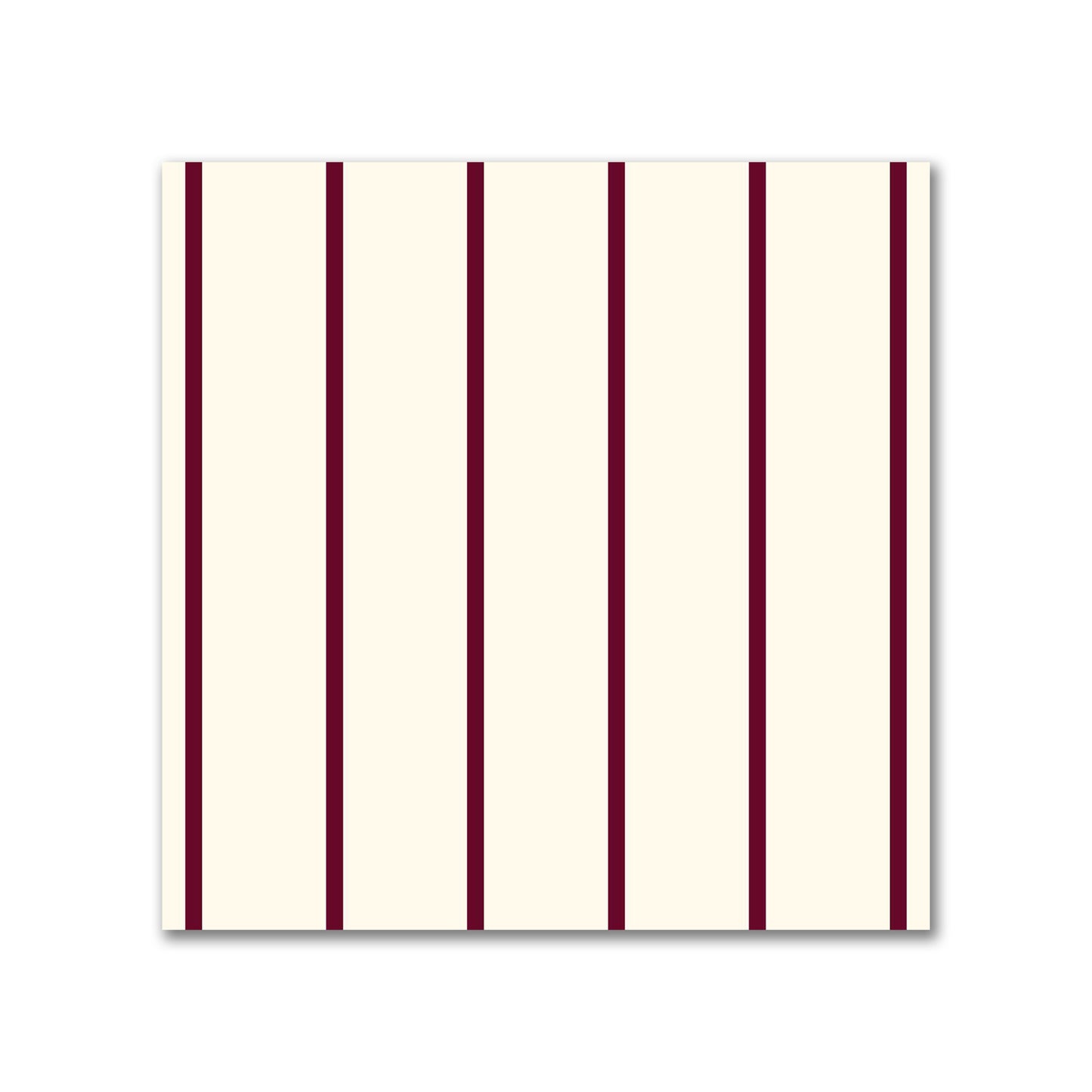 Cotton Canvas Fabric with Fine Burgundy Red Stripes on Pale Cream, FACC-1283-151