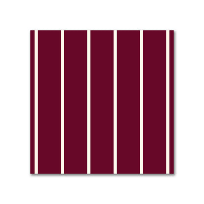 Cotton Canvas Fabric with Fine Pale Cream Stripes on Burgundy Red, FACC-1283-152
