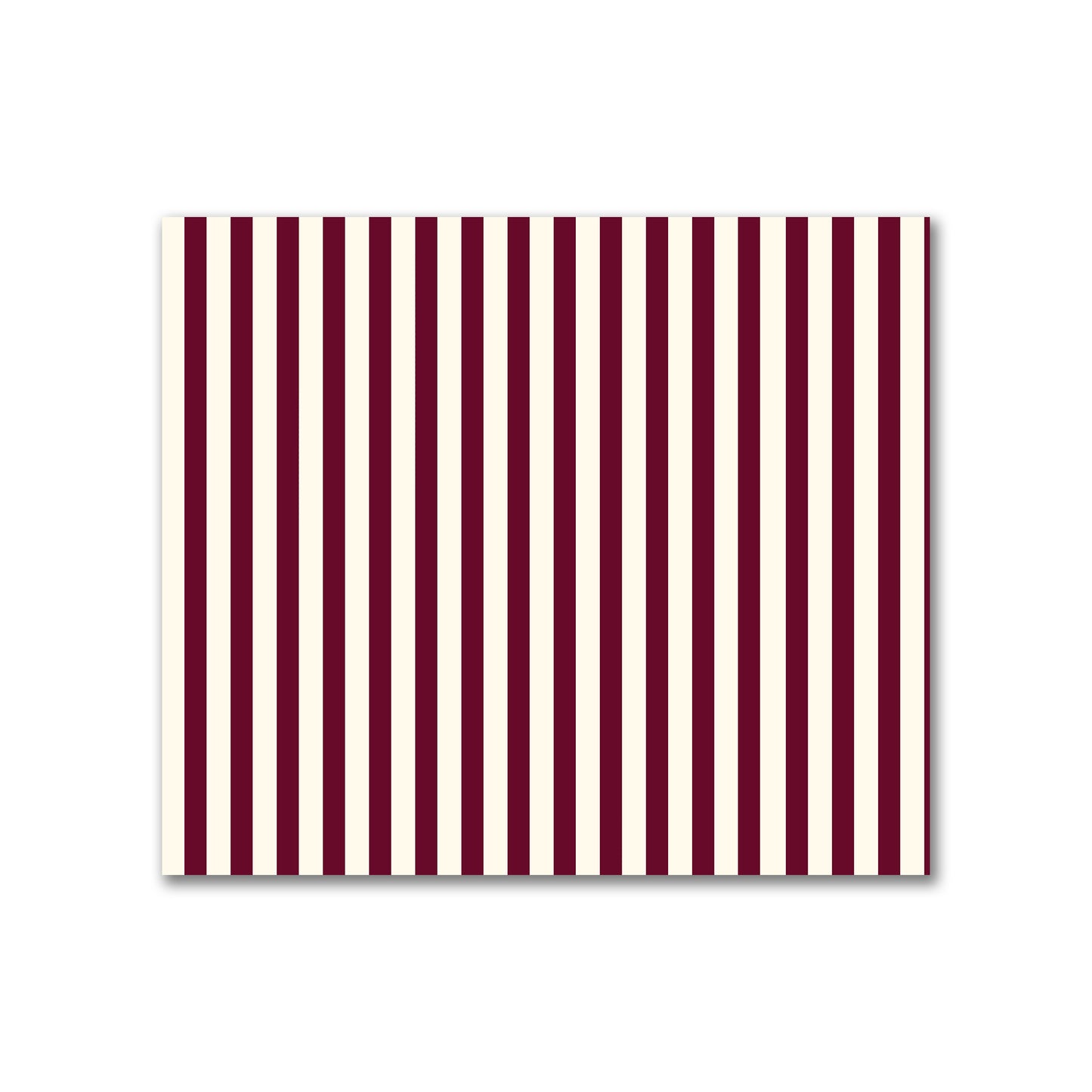 Cotton Canvas Fabric with Thin Burgundy Red Bars on Pale Cream, FACC-1283-241