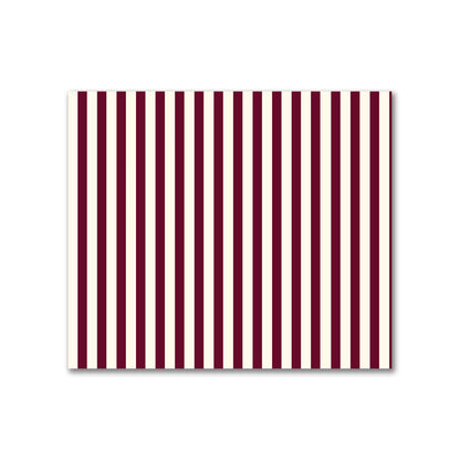 Cotton Canvas Fabric with Thin Burgundy Red Bars on Pale Cream, FACC-1283-241