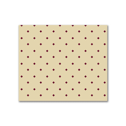 Cotton Canvas Fabric with Burgundy Red Diamonds on Tan, FACC-1284-101