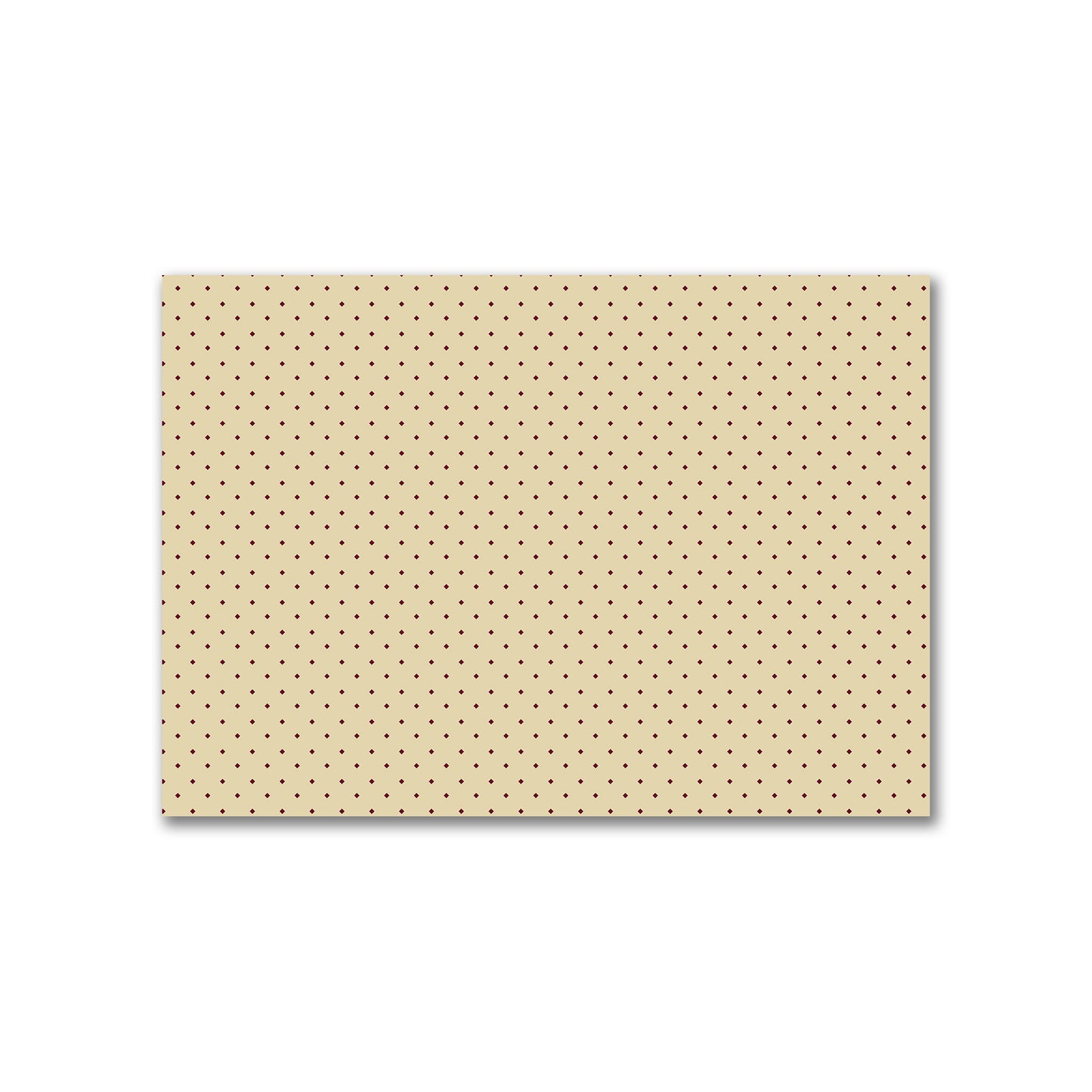 Cotton Canvas Fabric with Burgundy Red Diamonds on Tan, FACC-1284-101