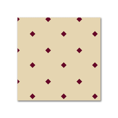 Cotton Canvas Fabric with Burgundy Red Diamonds on Tan, FACC-1284-101