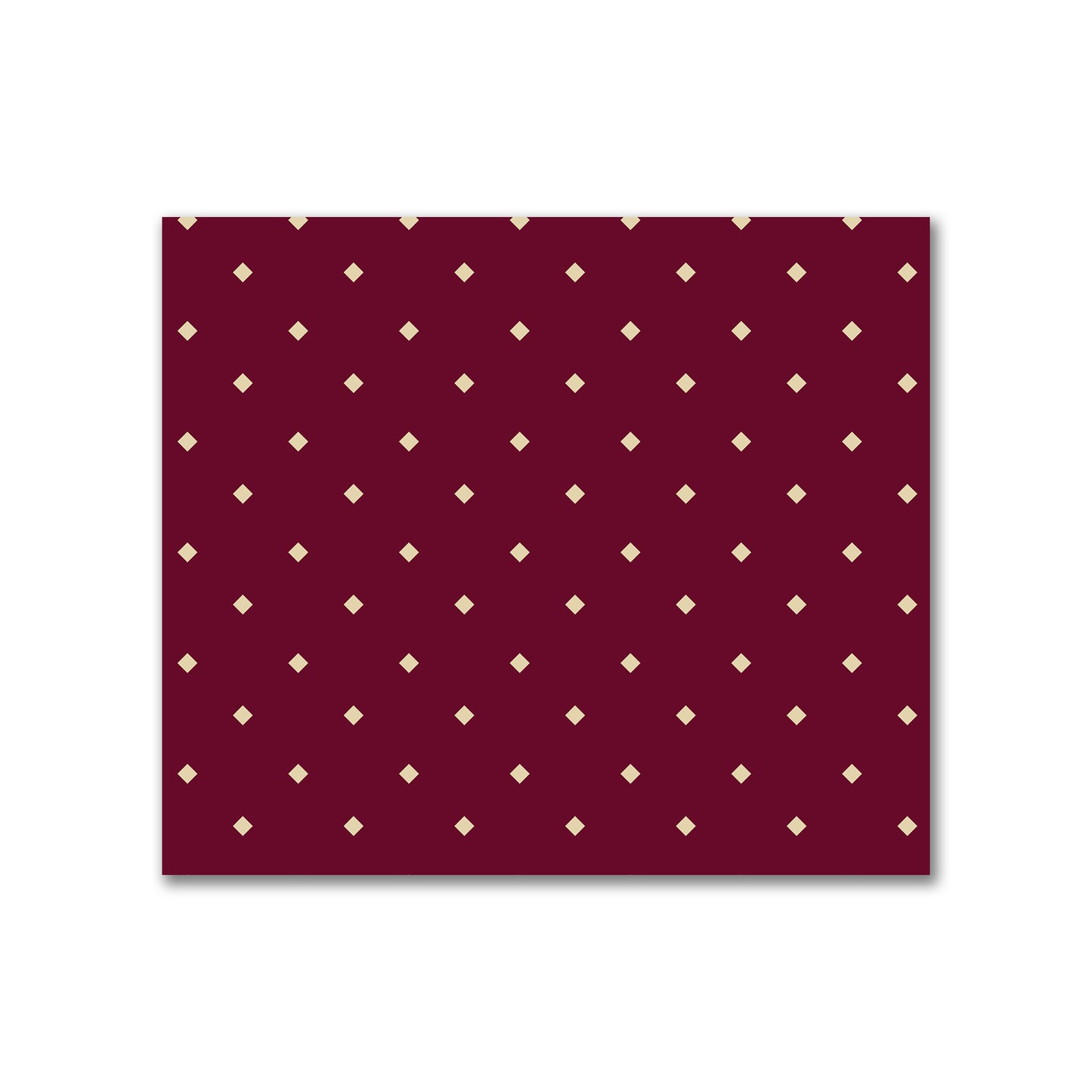 Cotton Canvas Fabric with Tan Diamonds on Burgundy Red, FACC-1284-102