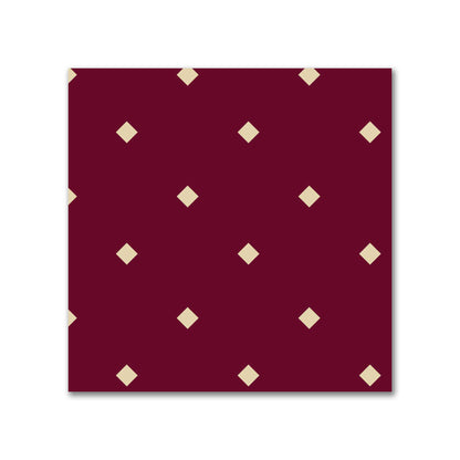 Cotton Canvas Fabric with Tan Diamonds on Burgundy Red, FACC-1284-102