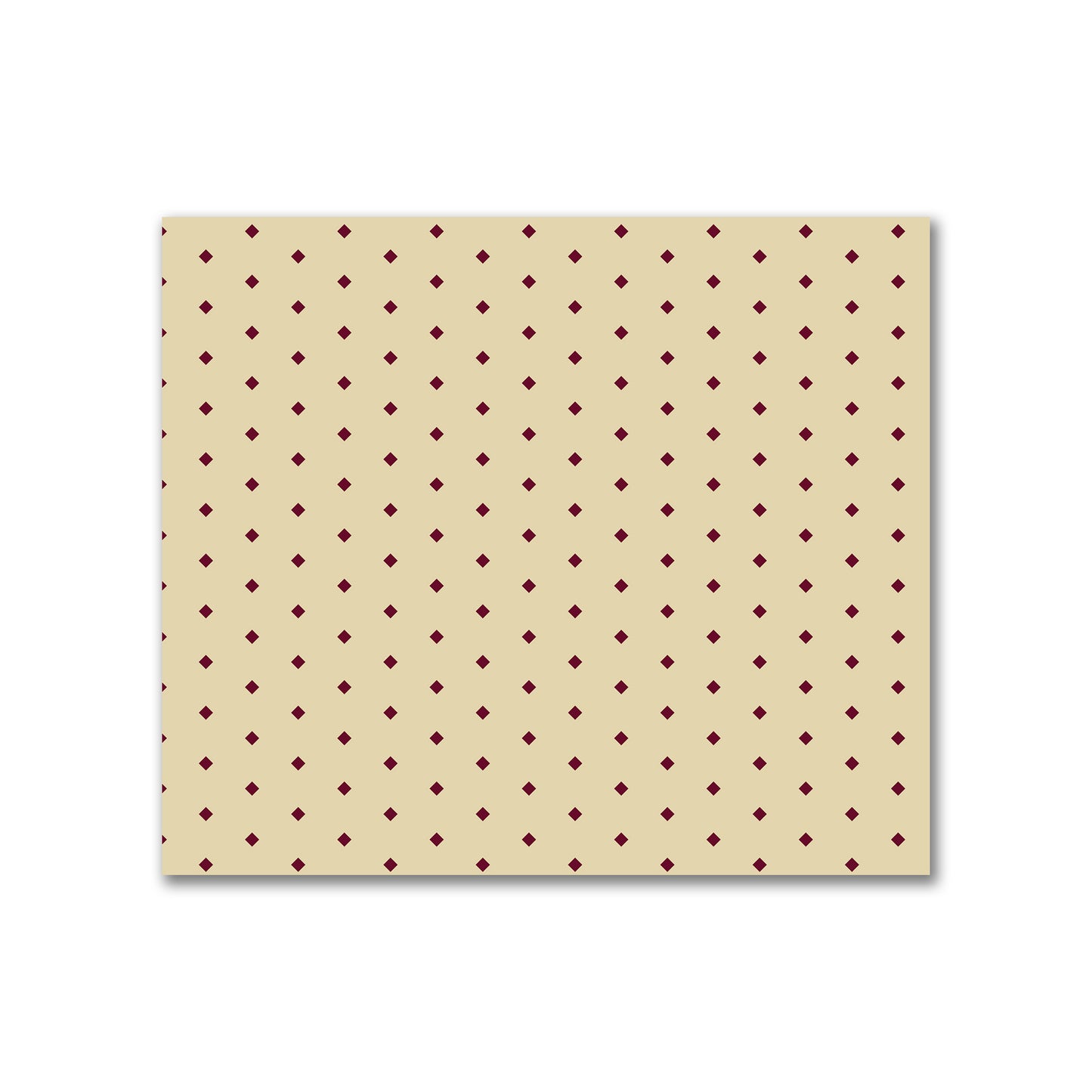 Cotton Canvas Fabric with Fine Burgundy Red Diamonds on Tan, FACC-1284-111