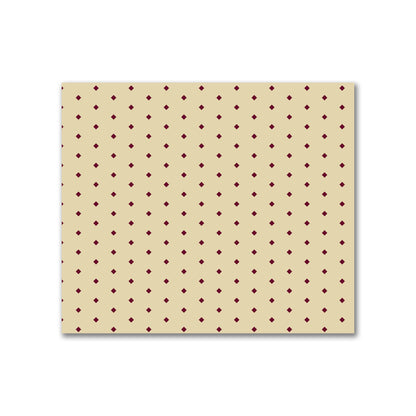 Cotton Canvas Fabric with Fine Burgundy Red Diamonds on Tan, FACC-1284-111