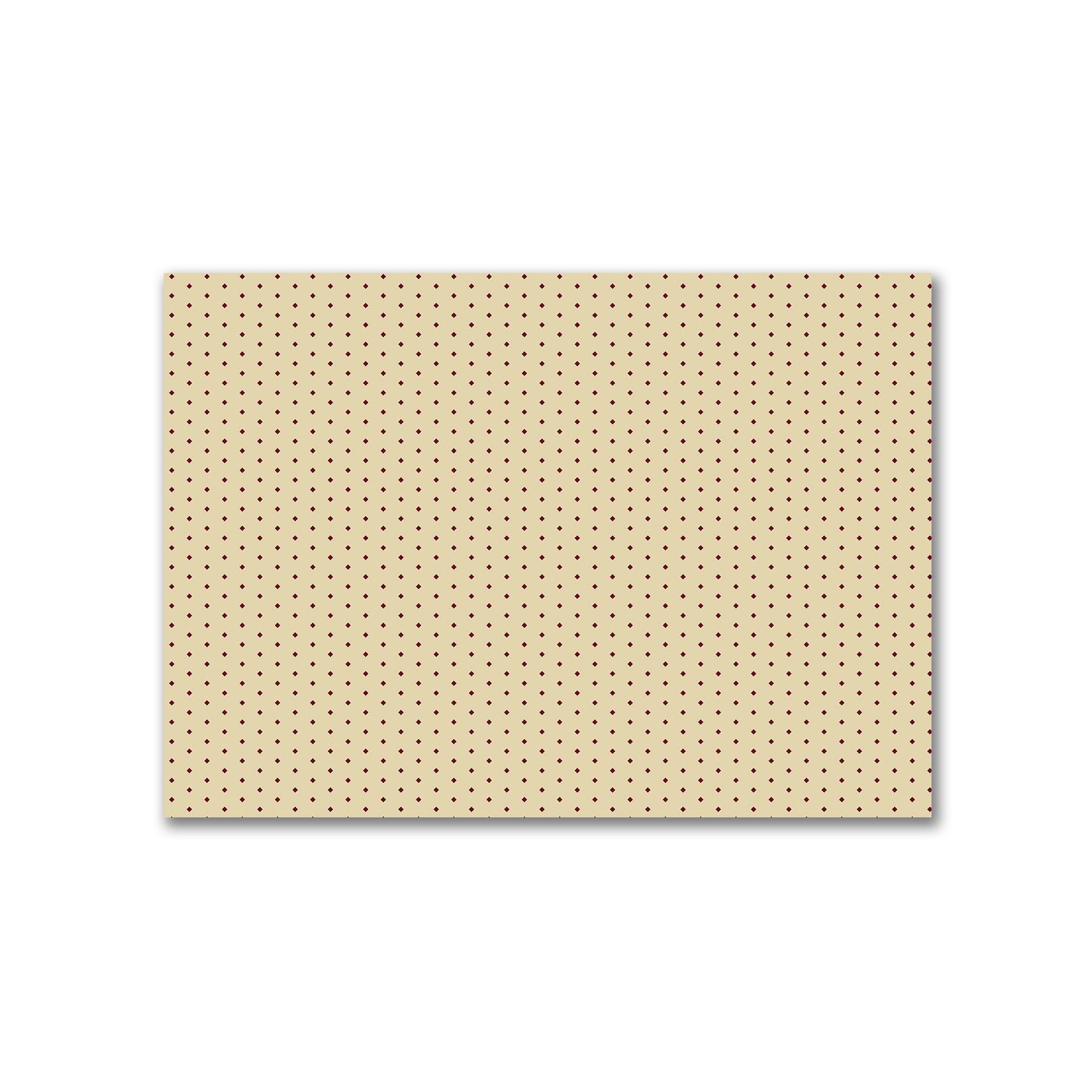Cotton Canvas Fabric with Fine Burgundy Red Diamonds on Tan, FACC-1284-111