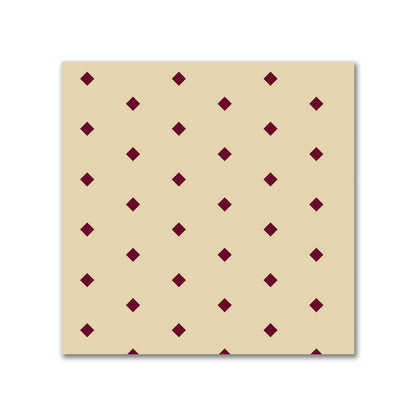 Cotton Canvas Fabric with Fine Burgundy Red Diamonds on Tan, FACC-1284-111