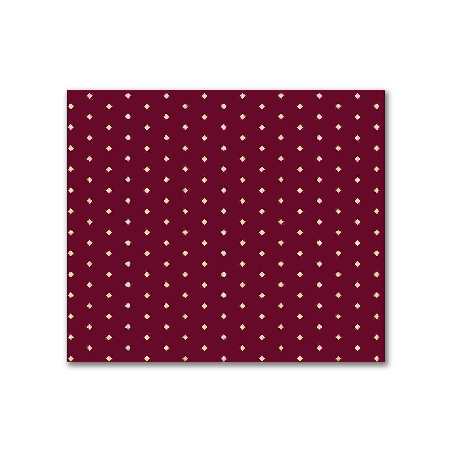 Cotton Canvas Fabric with Fine Tan Diamonds on Burgundy Red, FACC-1284-112