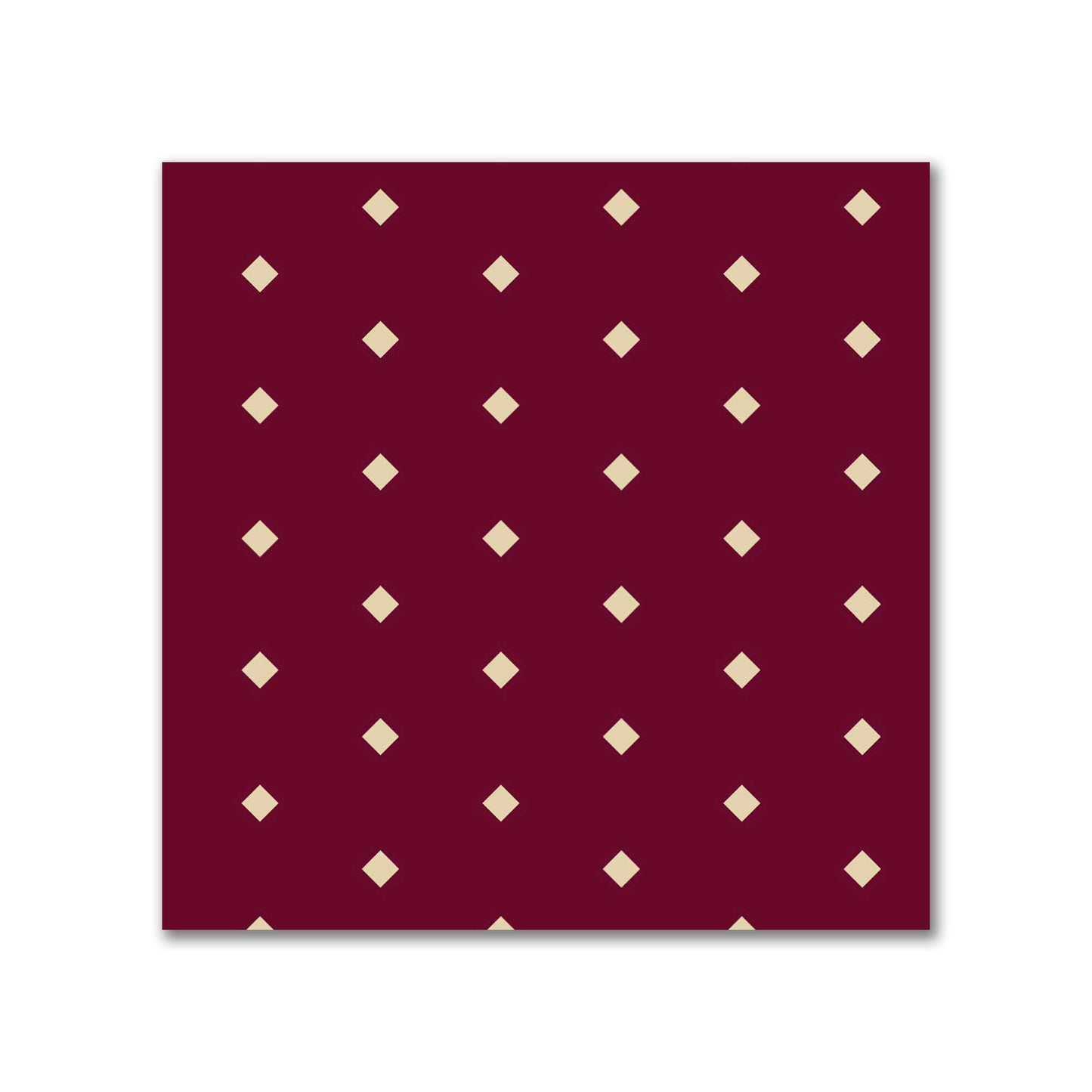 Cotton Canvas Fabric with Fine Tan Diamonds on Burgundy Red, FACC-1284-112