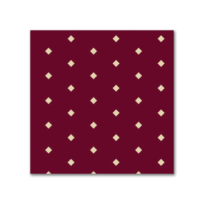 Cotton Canvas Fabric with Fine Tan Diamonds on Burgundy Red, FACC-1284-112