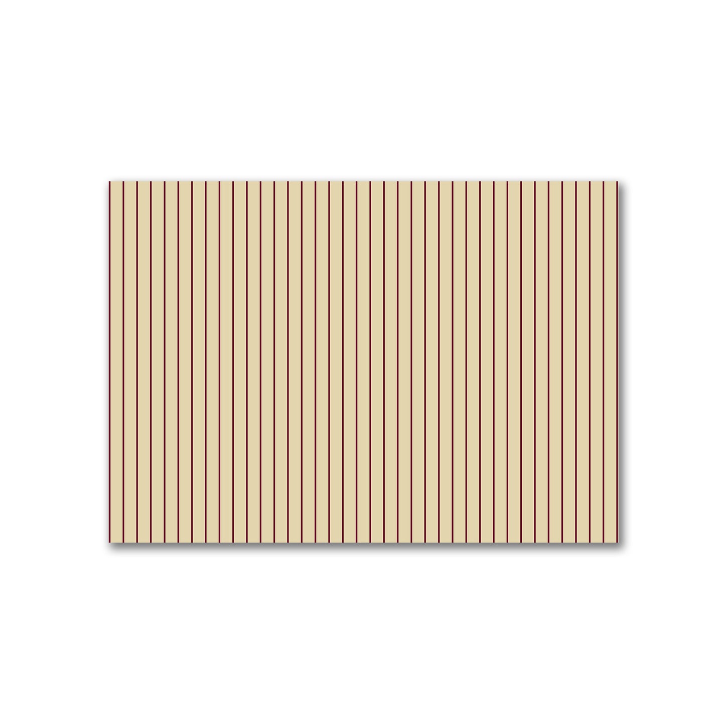 Cotton Canvas Fabric with Fine Burgundy Red Stripes on Tan, FACC-1284-151