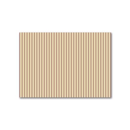 Cotton Canvas Fabric with Fine Burgundy Red Stripes on Tan, FACC-1284-151