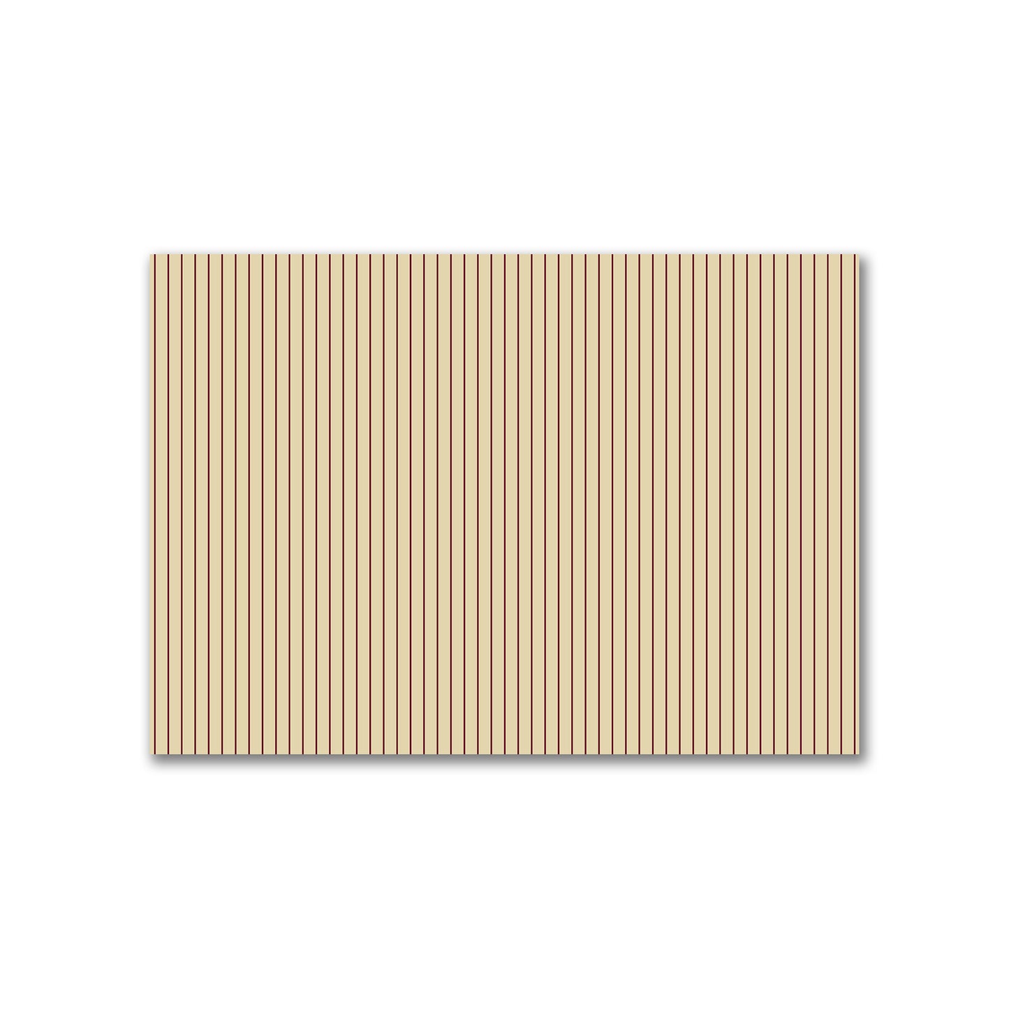 Cotton Canvas Fabric with Fine Burgundy Red Stripes on Tan, FACC-1284-151