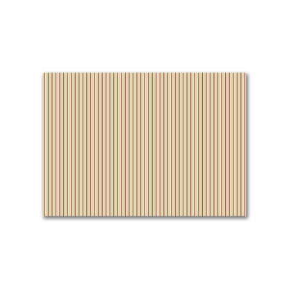 Cotton Canvas Fabric with Fine Burgundy Red Stripes on Tan, FACC-1284-151