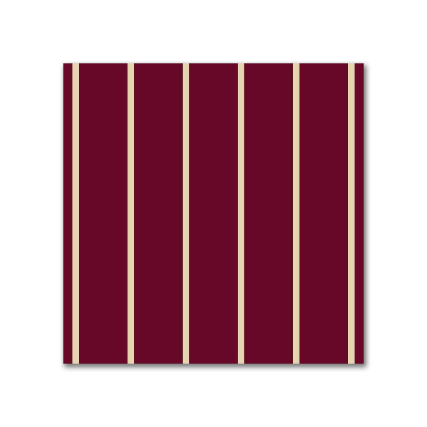 Cotton Canvas Fabric with Fine Tan Stripes on Burgundy Red, FACC-1284-152