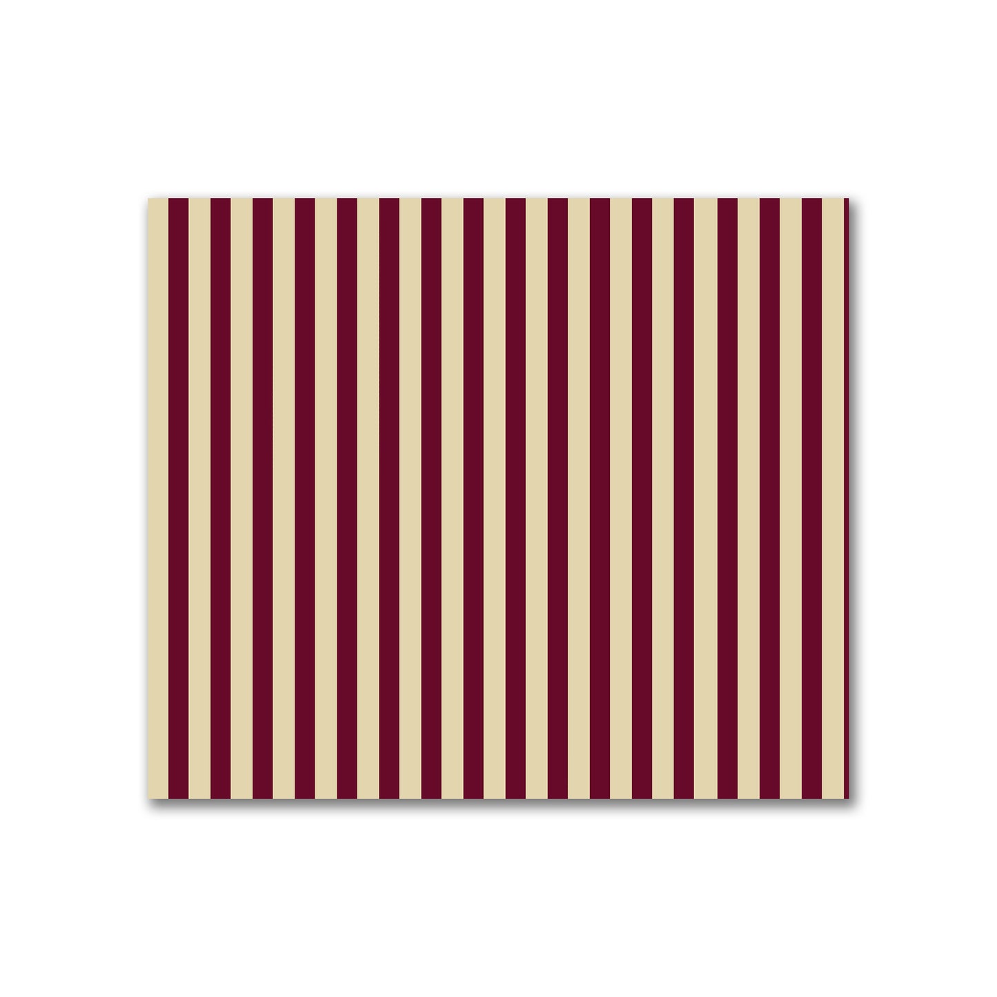 Cotton Canvas Fabric with Thin Burgundy Red Bars on Tan, FACC-1284-241