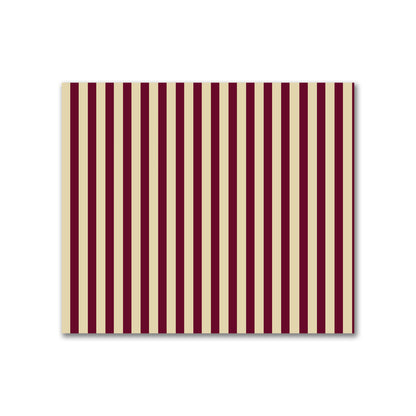 Cotton Canvas Fabric with Thin Burgundy Red Bars on Tan, FACC-1284-241