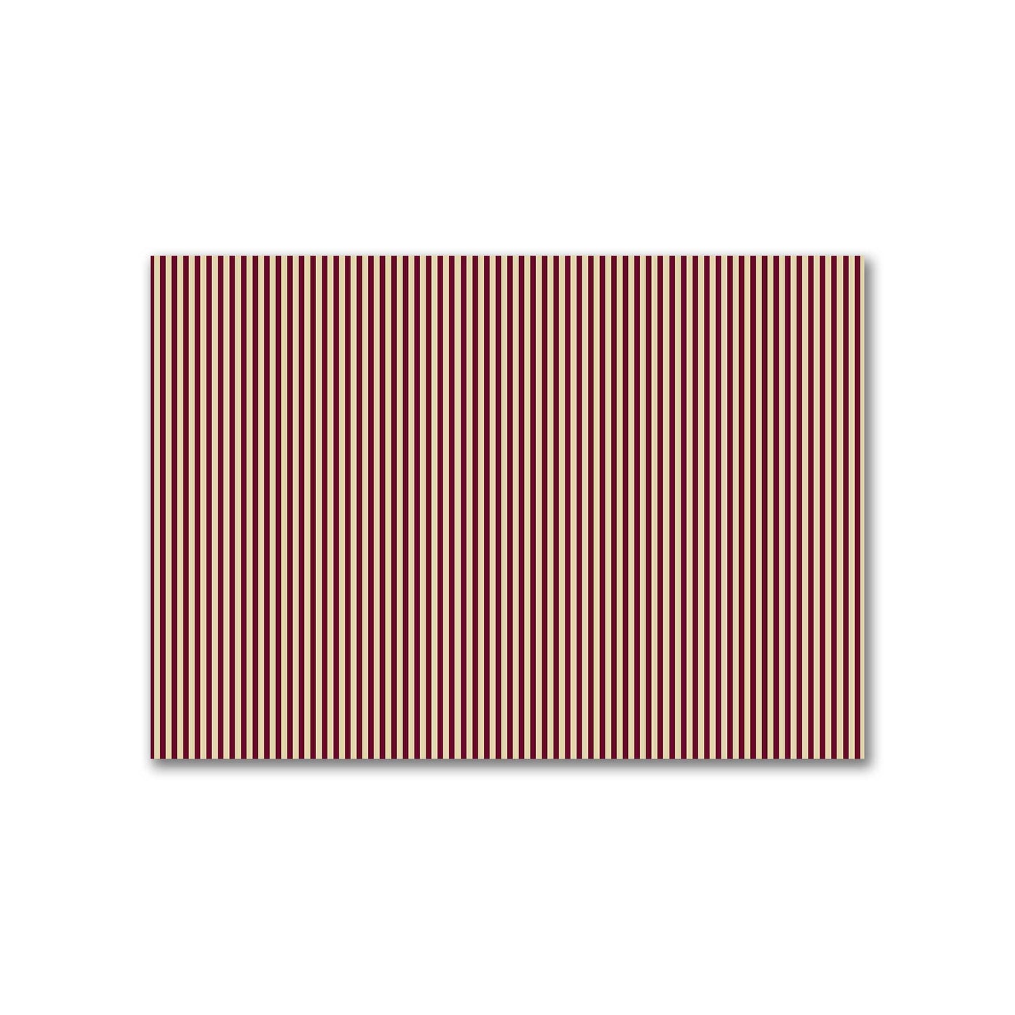 Cotton Canvas Fabric with Thin Burgundy Red Bars on Tan, FACC-1284-241